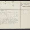 Byres, NT47NE 12, Ordnance Survey index card, page number 1, Recto