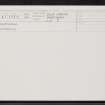 Mungoswells, NT47NE 39, Ordnance Survey index card, Recto