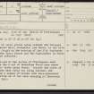 Prestonpans, Battle Of Prestonpans Monument, NT47SW 10, Ordnance Survey index card, page number 1, Recto