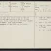 Luffness, NT48SE 17, Ordnance Survey index card, page number 1, Recto