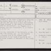 Appotsyde, NT50NE 13, Ordnance Survey index card, page number 1, Recto