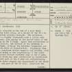 Blakebillend, NT50NW 1, Ordnance Survey index card, page number 1, Recto