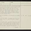 Blakebillend, NT50NW 1, Ordnance Survey index card, page number 4, Verso