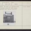 Burnhead Tower, NT51NW 6, Ordnance Survey index card, page number 3, Recto