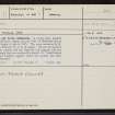 Midshiels, NT51NW 11, Ordnance Survey index card, page number 1, Recto