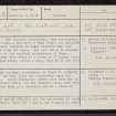 Dungeon Plantation, NT51SE 2, Ordnance Survey index card, page number 1, Recto