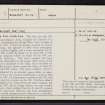 Castle Law, NT51SW 7, Ordnance Survey index card, page number 1, Recto