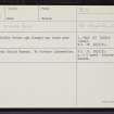 Hawick, NT51SW 30, Ordnance Survey index card, Recto