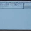 Kirkton Church, NT51SW 36, Ordnance Survey index card, Recto