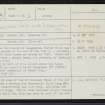 Birselees, Old Graveyard, NT52NE 3, Ordnance Survey index card, page number 1, Recto