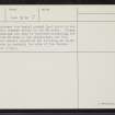 Birselees, Old Graveyard, NT52NE 3, Ordnance Survey index card, page number 2, Verso