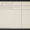 Lilliesleaf Manse, NT52NW 11, Ordnance Survey index card, page number 2, Verso