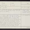 Rock Plantation, NT52SE 14, Ordnance Survey index card, page number 1, Recto