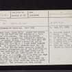 Black Hill, NT53NE 5, Ordnance Survey index card, page number 1, Recto