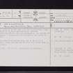 Grizzlefield, NT53NE 11, Ordnance Survey index card, page number 1, Recto