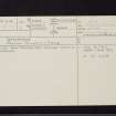 Drygrange, NT53NE 33, Ordnance Survey index card, page number 1, Recto