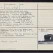 Colmslie Tower, NT53NW 4, Ordnance Survey index card, page number 2, Verso