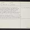 Hillslap, NT53NW 8, Ordnance Survey index card, page number 2, Verso