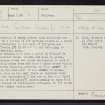 Hillslap, NT53NW 8, Ordnance Survey index card, page number 1, Recto