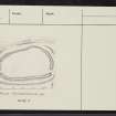 Camp Knowe, NT53NW 15, Ordnance Survey index card, Recto