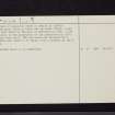 Lessudden House, NT53SE 47, Ordnance Survey index card, page number 2, Verso