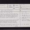 Dod's Corse Stone, Boon, NT54NE 13, Ordnance Survey index card, page number 1, Recto