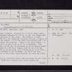 Pilmuir, NT54NW 1, Ordnance Survey index card, page number 1, Recto