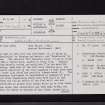 Harefaulds, NT55SE 14, Ordnance Survey index card, page number 1, Recto