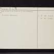 Addinston, NT55SW 11, Ordnance Survey index card, page number 2, Verso