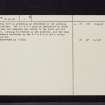 Black Castle, Newlands, NT56NE 2, Ordnance Survey index card, page number 2, Verso