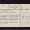 Green Castle, NT56NE 3, Ordnance Survey index card, page number 1, Recto