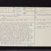 Drem, The Chesters, NT57NW 1, Ordnance Survey index card, page number 1, Recto