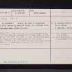 Gleghornie, NT58SE 14, Ordnance Survey index card, Recto