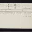 The Whisky Bottle, NT58SE 34, Ordnance Survey index card, page number 1, Recto