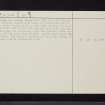 Archerfield House, NT58SW 17, Ordnance Survey index card, page number 2, Verso
