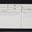 Congalton, NT58SW 34, Ordnance Survey index card, page number 1, Recto