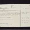 Knock Hills East, NT60NE 3, Ordnance Survey index card, Recto