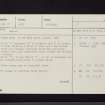 Knockhills, NT60NE 11, Ordnance Survey index card, page number 1, Recto