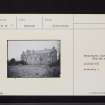 Ferniehurst Castle, NT61NE 13, Ordnance Survey index card, page number 2, Verso