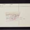 Tinnis Hill, NT61SE 17, Ordnance Survey index card, page number 2, Verso