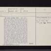 Crailing, NT62SE 8, Ordnance Survey index card, page number 1, Recto