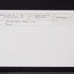 Jedburgh, Stone Hill, NT62SE 18, Ordnance Survey index card, Recto