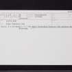 Ulston Moor, NT62SE 41, Ordnance Survey index card, Recto