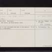 Mounthooly, NT62SE 45, Ordnance Survey index card, Recto