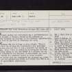 Rutherford Village, NT63SE 11, Ordnance Survey index card, page number 1, Recto