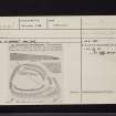 Sandyknowe, NT63SW 1, Ordnance Survey index card, page number 1, Recto