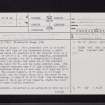 Blackcastle Rings, NT64NE 5, Ordnance Survey index card, page number 1, Recto