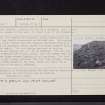 Hareheugh Craigs, NT64SE 5, Ordnance Survey index card, page number 2, Verso