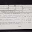 Gordon Castle, Bogle Plantation, NT64SW 6, Ordnance Survey index card, page number 1, Recto