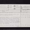 Craigie Wood, NT65NE 6, Ordnance Survey index card, page number 1, Recto